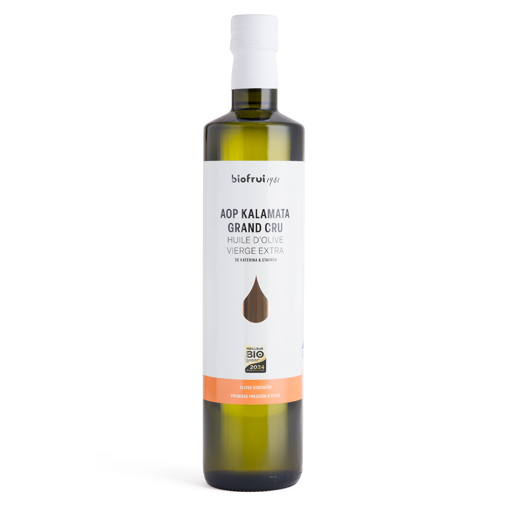 Huile d'olive Koronéïki bio de Kalamata AOP Vierge Extra Grand cru - Bouteille 0,75L - Pack Éco