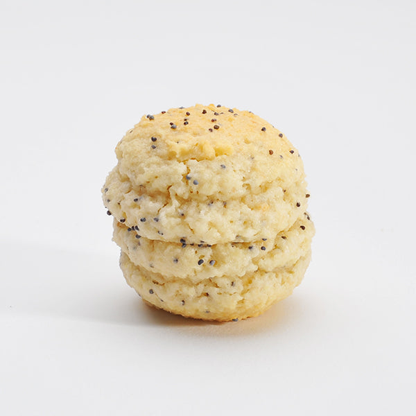 Macaron Artisanal bio au Citron et à la graine de Pavot - Sachet de 150 g - Pack Éco