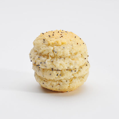 Macaron Artisanal bio au Citron et à la graine de Pavot - Sachet de 150 g - Pack Éco