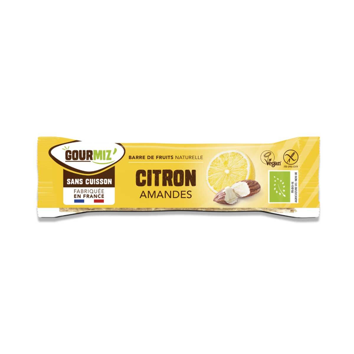 Barre de fruits naturelle Bio Citron, Amande - Pack Éco