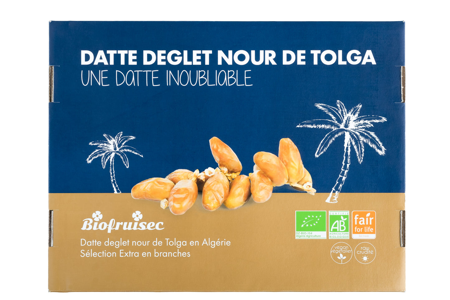 Datte Deglet Nour Sélection Extra en branches bio et équitable de Tolga (Algérie) - Pack Éco