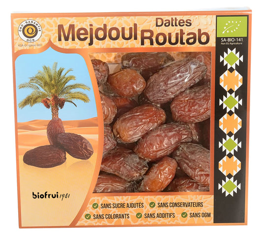 Dattes Medjool Sélection Extra Bio - Coffret de 500 g - Nouvelle récolte 2025