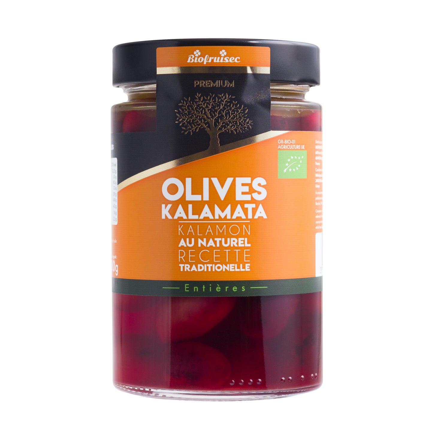 Anti-Gaspi - Olive Kalamon noire bio de Kalamata traditionnelle - Pot de 200 g - DDM courte : 31.05.24